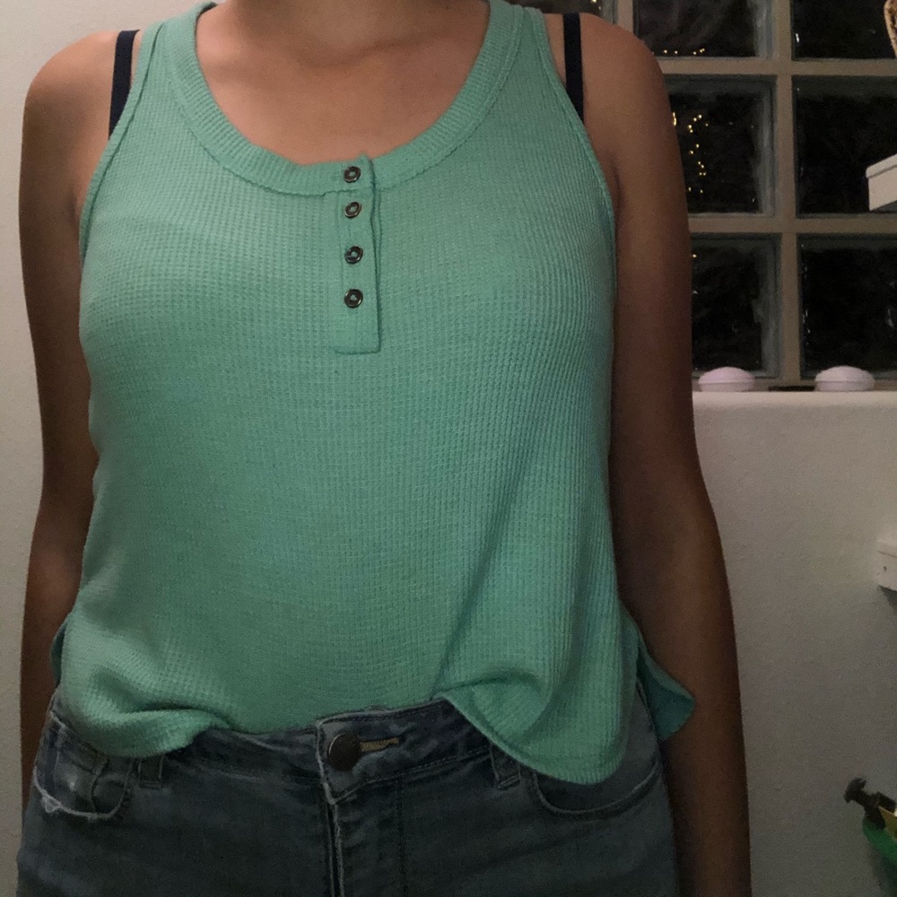Buttoned Tank Top